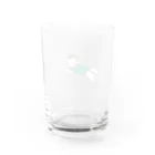 しろねこまんじゅうshopの赤ちゃんずりばい Water Glass :back