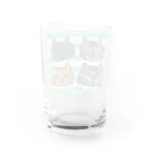 miku'ꜱGallery星猫の歴代にゃんズゆるゆるフェイス Water Glass :back