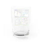 自安と弱(じあんとじゃく)🌏LINEスタンプ&Tシャツ販売中のずんぐりアニマルズ&自安と弱 Water Glass :back