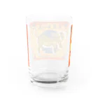 ビレイダオの美麗島小虎的火柴蓋　トラちゃんマッチ箱デザイン Water Glass :back