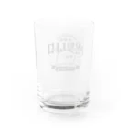 惑星レトロのおもち様ロゴ Water Glass :back