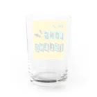 ザ ロングアイランド アパレルの平行四辺形デザイン ターコイズ×ブラック×イエロー Water Glass :back