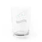 SANKAKU DESIGN STOREのNO SAKE NO LIFE。 レトロな青×赤 Water Glass :back