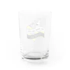 SANKAKU DESIGN STOREのNO SAKE NO LIFE。 レトロな赤×黄 Water Glass :back