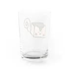 理須の四角いリス Water Glass :back