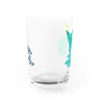 たんじあきこのあおみどりねこ Water Glass :back