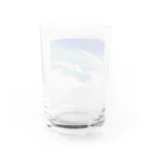 mammamiaの富士山と飛行機 Water Glass :back