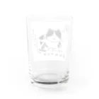 猫しゃちょうのハチワレにゃんこ　高級腹時計 Water Glass :back