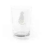 Little fingerの花と黒猫 Water Glass :back