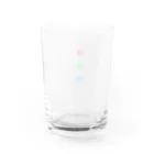 作業着の駄菓子屋のチェリー型ゼリー（ドット絵） Water Glass :back