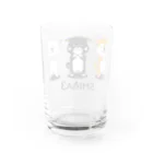 しっぽ堂のSHIBA3飛行機耳の柴犬 Water Glass :back