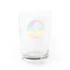 水色プリントのハワイ大好き！カネオヘのラカ  Water Glass :back