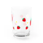 あずきいろのいちごのグラス Water Glass :back