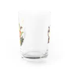 のばら（NOBARA）のお花とシャム猫のコップ グラス反対面