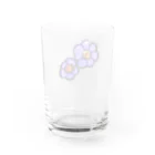 チームナチョスのむらさきのお花 Water Glass :back