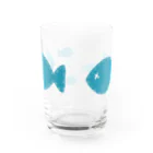 おちえるーむのフェルトのおさかなくん（かぞく） Water Glass :back