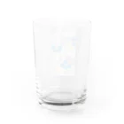 なでしこ@デザインの花柄×ウサギ Water Glass :back