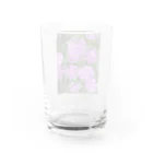 オレンジチョコのむらさきのおはな Water Glass :back