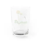 prunelleの文鳥とタンポポ Water Glass :back