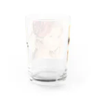 poppy22のセピアなフラワーガール Water Glass :back