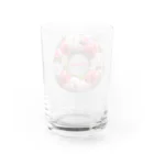 カラフルマルシェのフラワーリース　ピンク系　 Water Glass :back