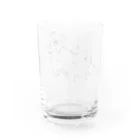 ホワイト&ビスケットのペキニーズのばにらちゃん Water Glass :back