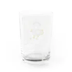 tanuki1gouのコロコロんちょイエロー丸 Water Glass :back