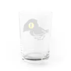 堀越ヨッシーのお店（SUZURI支店）の鴉(カラス) Water Glass :back