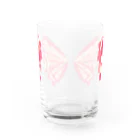 せきね まりのの蝶々の羽(ピンク) Water Glass :back