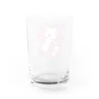 ユキの幸せピンク Water Glass :back