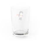 SUIMINグッズのお店の海老の握り寿司を機嫌よく運ぶねこ Water Glass :back