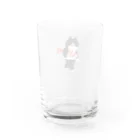 SUIMINグッズのお店の海老の握り寿司を機嫌よく運ぶねこ Water Glass :back