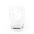 朔のボウルの白ポメラニアン Water Glass :back