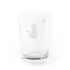 もずくろショップの蝶と黒猫 Water Glass :back