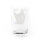 おちょぴの紫陽花とくろねこ Water Glass :back