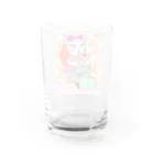 紫キャベツのネコの恋人たち Water Glass :back