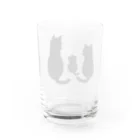 kuronyansuzuの黒猫親子 Water Glass :back