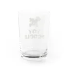 onehappinessのトイプードル　迷彩柄 Water Glass :back