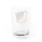 喫茶こぐまやの完熟バナナとサビ猫さん Water Glass :back