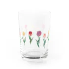 Asahi art styleのチューリップ Water Glass :back