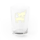 akane_art（茜音工房）のゆるチワワ（イエロー） Water Glass :back