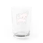 akane_art（茜音工房）のゆるチワワ（ピンク） Water Glass :back
