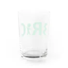 ブリっくん・ボバースキャンプショップのBRiCグリーン Water Glass :back