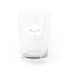 タバタ画房のフレンチブルドックくん　ホワイト Water Glass :back