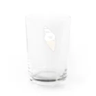 白くて簡素のソフトクリームうさちゃん グラス反対面