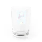 やすこーん（YASCORN）鉄道の鉄道：開放寝台＋駅弁＋YASCORN（水色） Water Glass :back