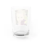 poppy22の碧目のフラワーガール Water Glass :back