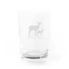 morezouの暇つぶしの鹿の親子 Water Glass :back