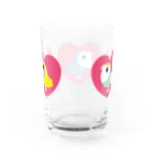 コザクラインコSHOP (kotorigoto/Lovebirdlove)の3 HEART KOZAKURA Water Glass :back