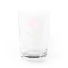 小さな星の庭のピンクのお花 Water Glass :back